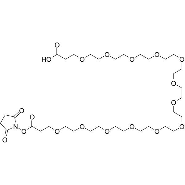 Acid-PEG13-NHS ester Chemical Structure Acid-PEG13-NHS ester