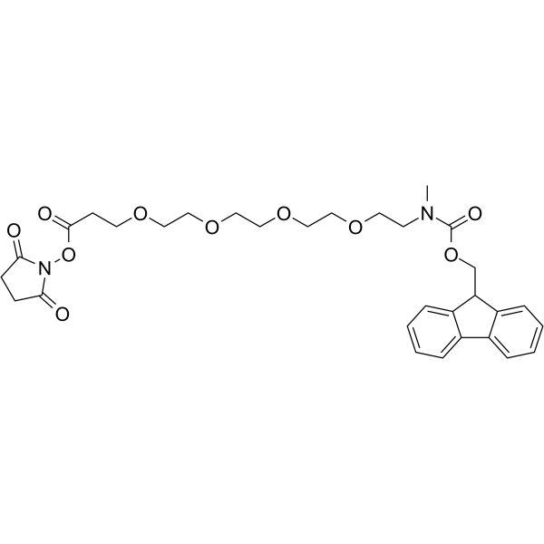 Fmoc-NMe-PEG4-NHS ester Chemical Structure Fmoc-NMe-PEG4-NHS ester