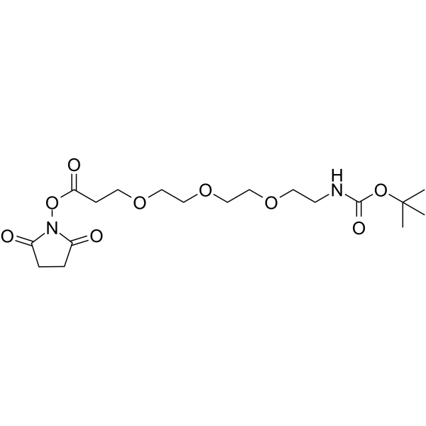 Boc-NH-PEG3-NHS ester Chemical Structure Boc-NH-PEG3-NHS ester