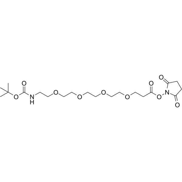 Boc-NH-PEG4-NHS ester Chemical Structure Boc-NH-PEG4-NHS ester