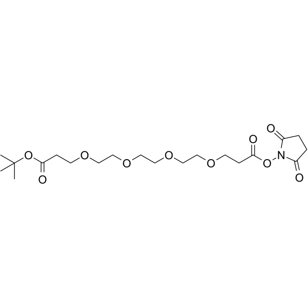 Boc-PEG4-C2-NHS ester Chemical Structure Boc-PEG4-C2-NHS ester