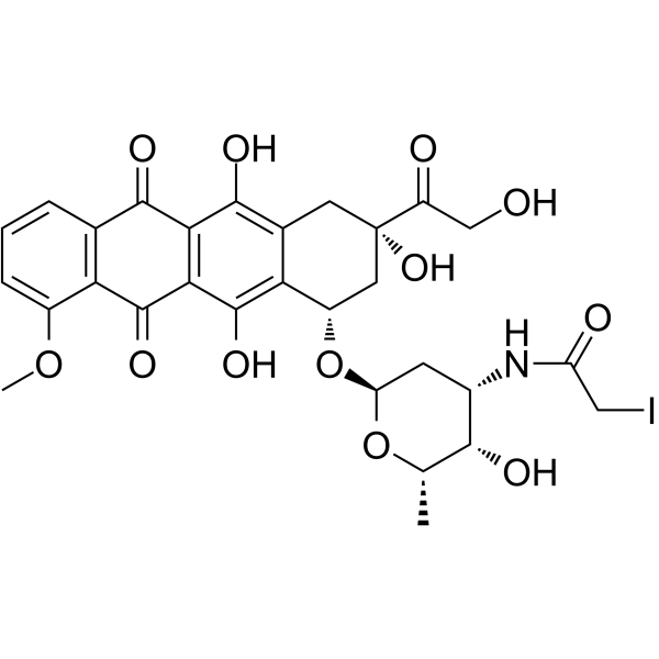 N-(Iodoacetamido)-Doxorubicin Chemical Structure N-(Iodoacetamido)-Doxorubicin