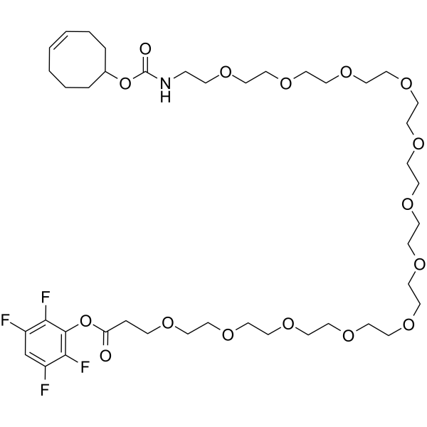 TCO-PEG12-TFP ester Chemical Structure TCO-PEG12-TFP ester