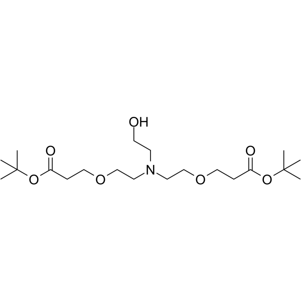 Hydroxy-Amino-bis(PEG1-C2-Boc) Chemical Structure Hydroxy-Amino-bis(PEG1-C2-Boc)