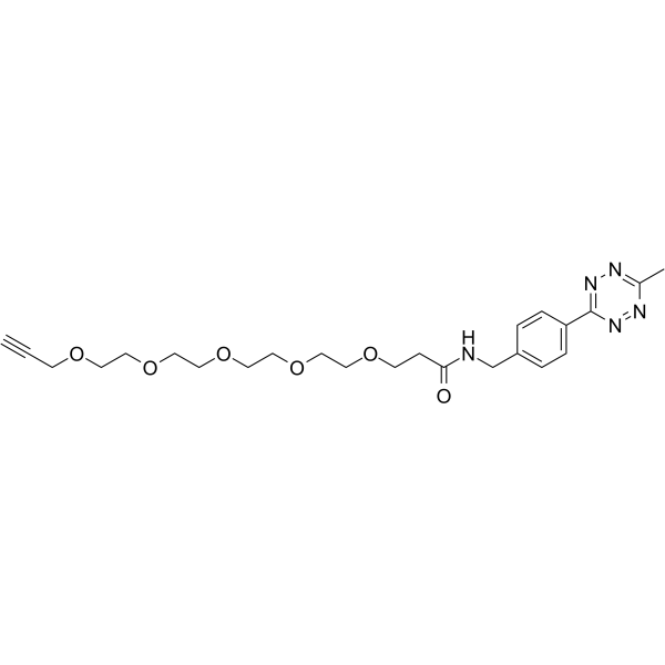 Methyltetrazine-amido-PEG5-alkyne Chemical Structure Methyltetrazine-amido-PEG5-alkyne