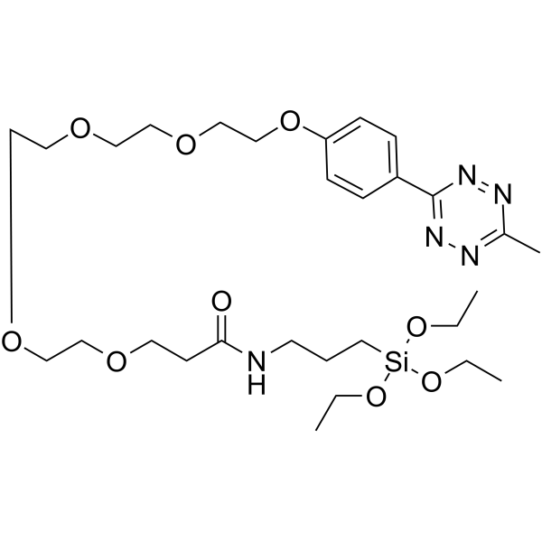 Methyltetrazine-PEG5-triethoxysilane Chemical Structure Methyltetrazine-PEG5-triethoxysilane