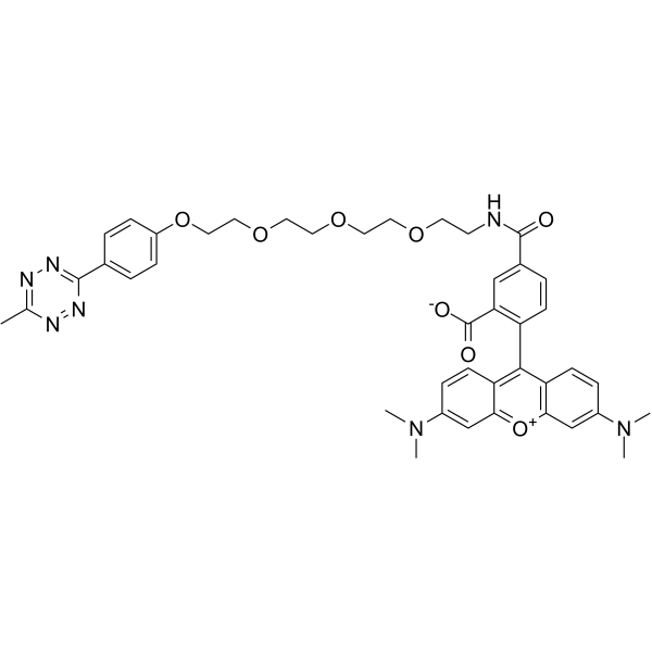 TAMRA-PEG4-methyltetrazine Chemical Structure TAMRA-PEG4-methyltetrazine
