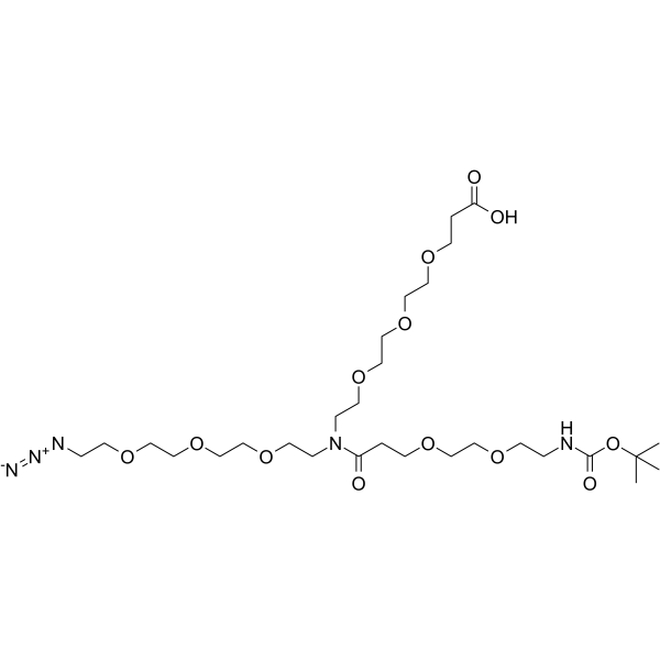 N-(Azido-PEG3)-N-(PEG2-NH-Boc)-PEG3-acid Chemical Structure N-(Azido-PEG3)-N-(PEG2-NH-Boc)-PEG3-acid