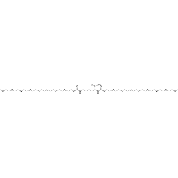 Bis-(m-PEG8-amido)-hexanoic acid Chemical Structure Bis-(m-PEG8-amido)-hexanoic acid