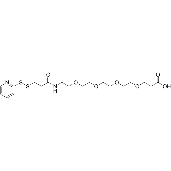 SPDP-PEG4-acid Chemical Structure SPDP-PEG4-acid