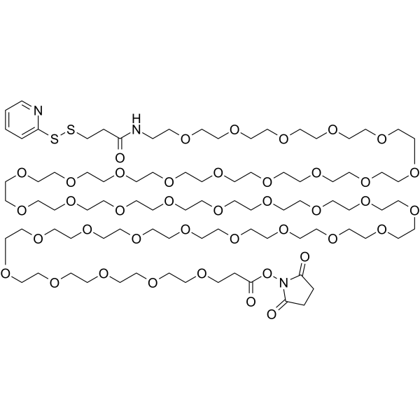 SPDP-PEG36-NHS ester Chemical Structure SPDP-PEG36-NHS ester