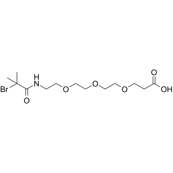 2-Bromo-2,2-dimethyl-acetamido-PEG3-acid Chemical Structure 2-Bromo-2,2-dimethyl-acetamido-PEG3-acid