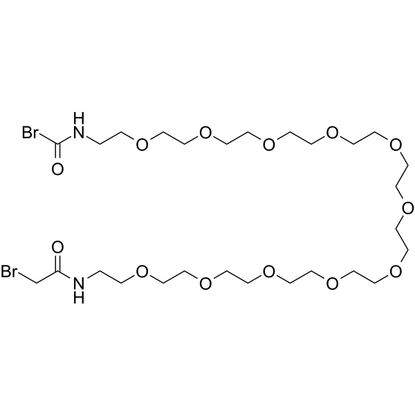 Bis-Bromoacetamido-PEG11 Chemical Structure Bis-Bromoacetamido-PEG11