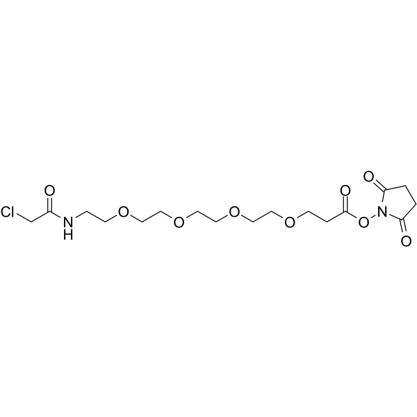 Chloroacetamido-PEG4-NHS ester Chemical Structure Chloroacetamido-PEG4-NHS ester