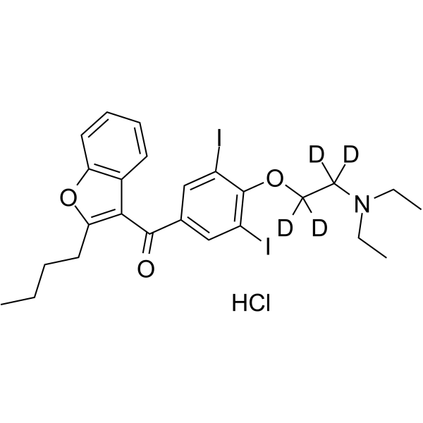 Amiodarone-d4 hydrochloride(Synonyms: 盐酸胺碘酮-d4)