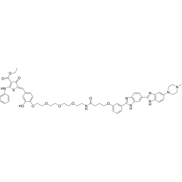 HOE 33187-O-CONH-PEG4-phenol-thiophenone-NHPh-COOEt