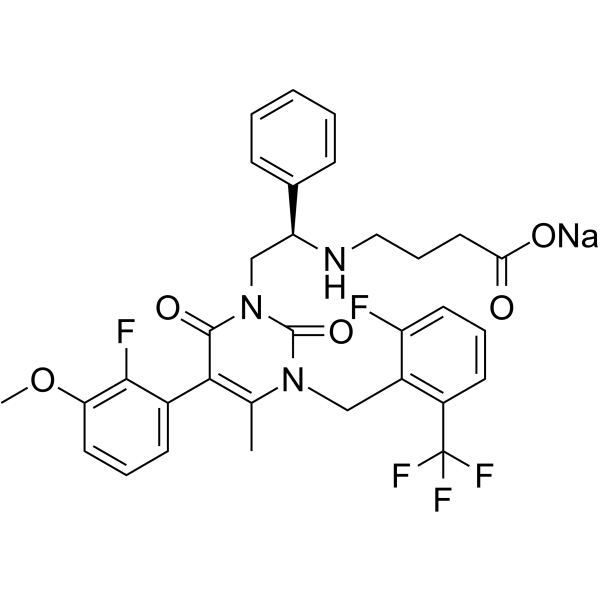 Elagolix sodium(Synonyms: NBI-56418 sodium)