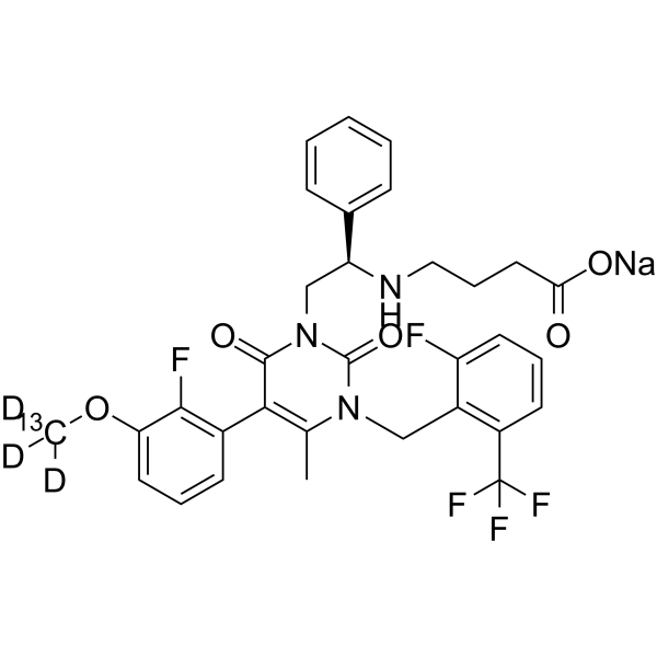 Elagolix-13C,d3 sodium(Synonyms: NBI-56418-13C,d3 sodium)