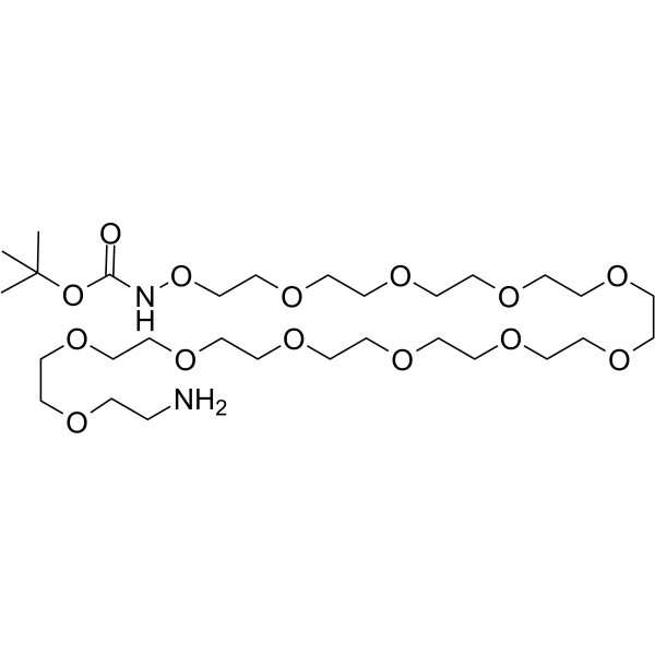 t-Boc-Aminooxy-PEG11-amine Chemical Structure t-Boc-Aminooxy-PEG11-amine