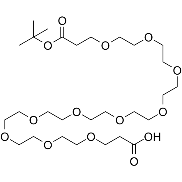 Acid-PEG10-t-butyl ester Chemical Structure Acid-PEG10-t-butyl ester