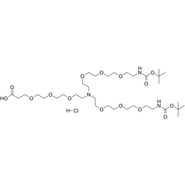 N-bis(t-boc-N-amido-PEG3)-N-(PEG3-acid) (hydrochloride)