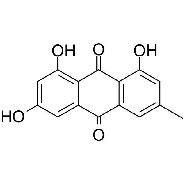 Emodin(Synonyms: 大黄素; Frangula emodin)