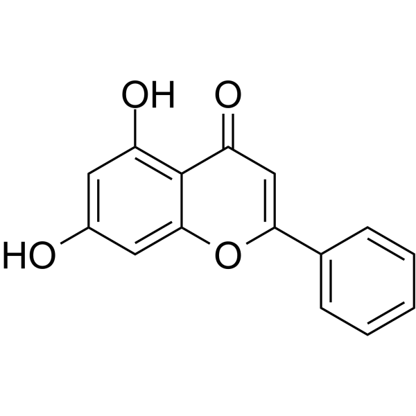 Chrysin Chemical Structure Chrysin(Synonyms: 白杨素; 5,7-Dihydroxyflavone)