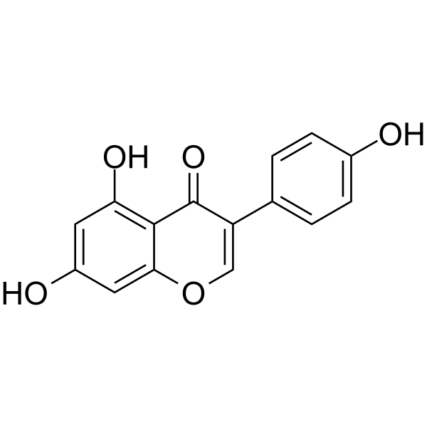 Genistein Chemical Structure Genistein(Synonyms: 染料木素; NPI 031L)