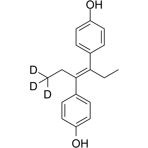Diethylstilbestrol-d3 Chemical Structure Diethylstilbestrol-d3(Synonyms: Stilbestrol-d3)