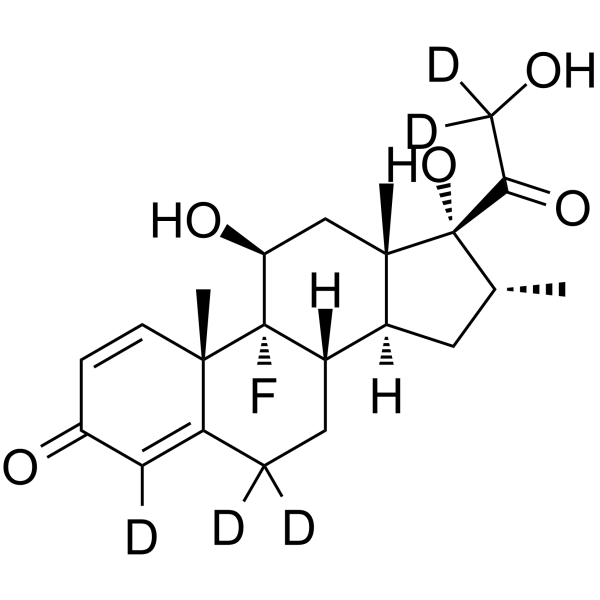 Dexamethasone-d5 Chemical Structure Dexamethasone-d5(Synonyms: Hexadecadrol-d5; Prednisolone F-d5)
