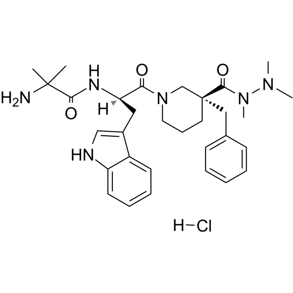 Anamorelin hydrochloride(Synonyms: RC-1291 hydrochloride;  ONO-7643 hydrochloride)