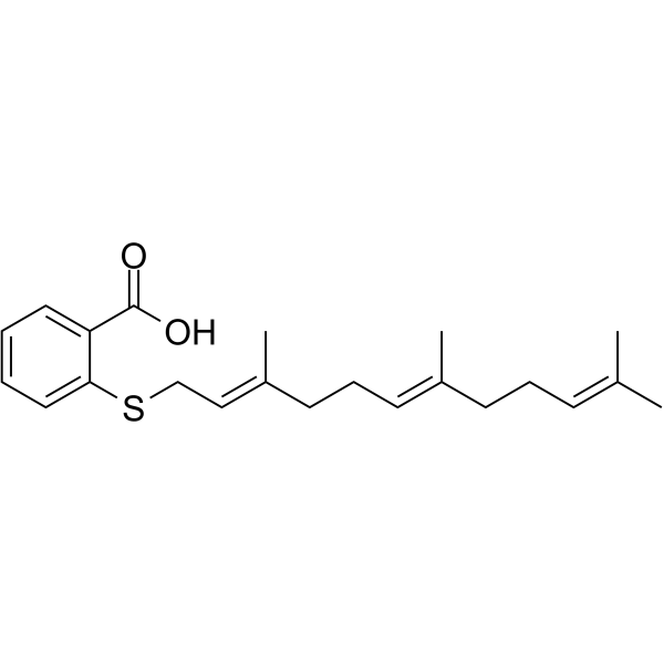 Salirasib(Synonyms: 法尼基硫代水杨酸; S-Farnesylthiosalicylic acid;  Farnesyl Thiosalicylic Acid;  FTS)