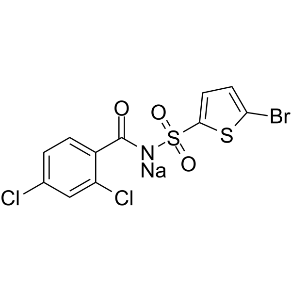 Tasisulam sodium Chemical Structure Tasisulam sodium(Synonyms: LY 573636 sodium)
