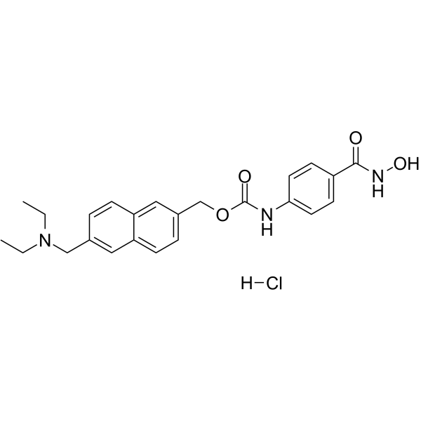 Givinostat hydrochloride Chemical Structure Givinostat hydrochloride(Synonyms: ITF-2357 hydrochloride)