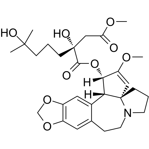 Homoharringtonine(Synonyms: 高三尖杉酯碱; Omacetaxine mepesuccinate;  HHT)