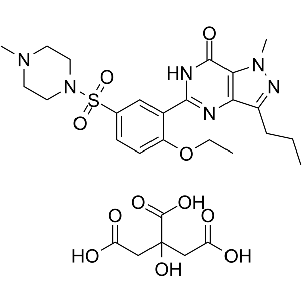 Sildenafil citrate Chemical Structure Sildenafil citrate(Synonyms: 西地那非柠檬酸盐; UK-92480 citrate)