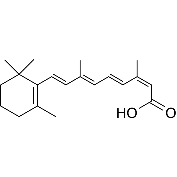 Isotretinoin Chemical Structure Isotretinoin(Synonyms: 异维A酸; 13-cis-Retinoic acid)