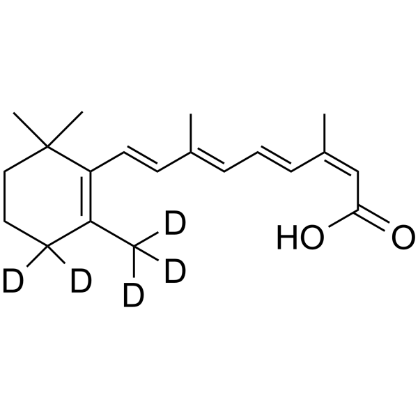 Isotretinoin-d5 Chemical Structure Isotretinoin-d5(Synonyms: 异维甲酸 d5)