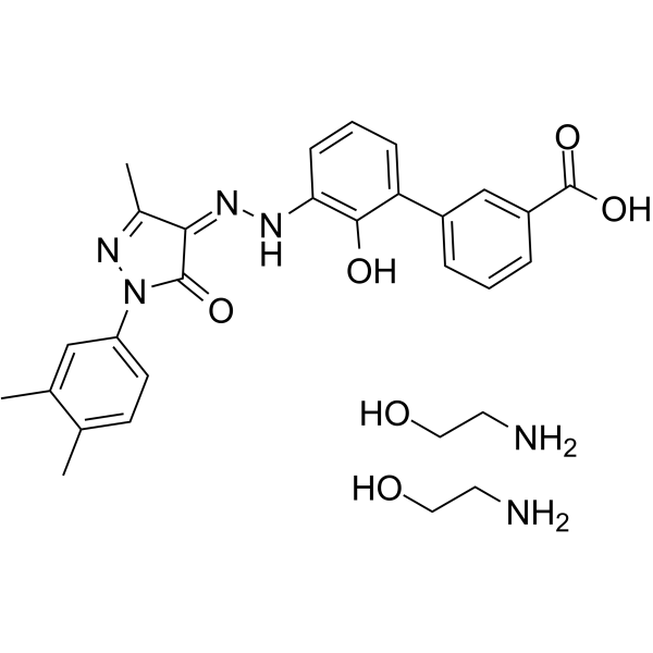 Eltrombopag Olamine(Synonyms: 艾曲波帕乙醇胺盐; Eltrombopag diethanolamine salt;  SB-497115GR)