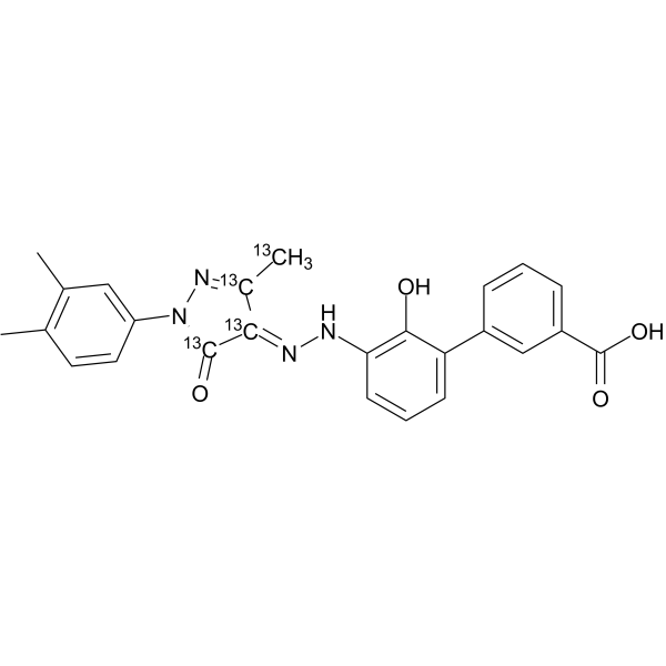 (E/Z)-Eltrombopag 13C4 Chemical Structure (E/Z)-Eltrombopag 13C4(Synonyms: (E/Z)-SB-497115 13C4)