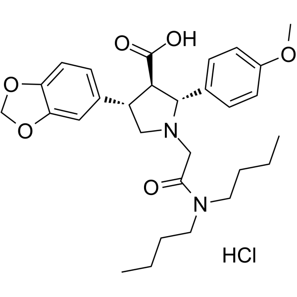 Atrasentan hydrochloride(Synonyms: 盐酸阿曲生坦; ABT-627 hydrochloride; (+)-A 127722 hydrochloride; A-147627 hydrochloride)