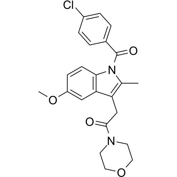 BML-190(Synonyms: 吲哚美辛吗啉代酰胺; Indomethacin morpholinylamide;  IMMA)