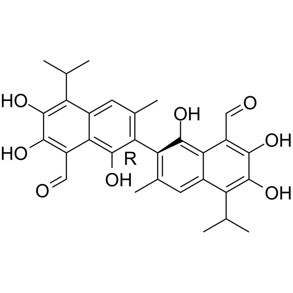 (R)-(-)-Gossypol(Synonyms: AT-101;  R-(-)-gossypol acetic acid)
