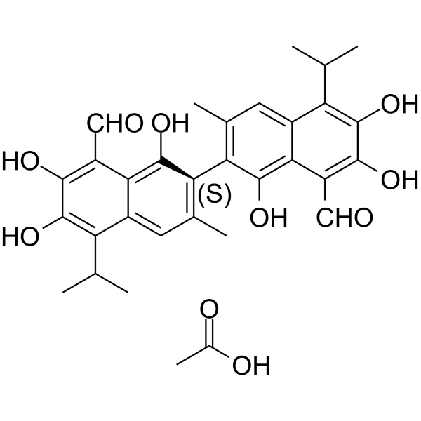 (S)-Gossypol (acetic acid)(Synonyms: (S)-(+)-Gossypol acetic acid)