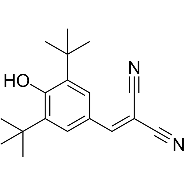 Tyrphostin A9(Synonyms: Tyrphostin 9;  Malonoben)