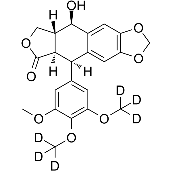 Podofilox-d6 Chemical Structure Podofilox-d6