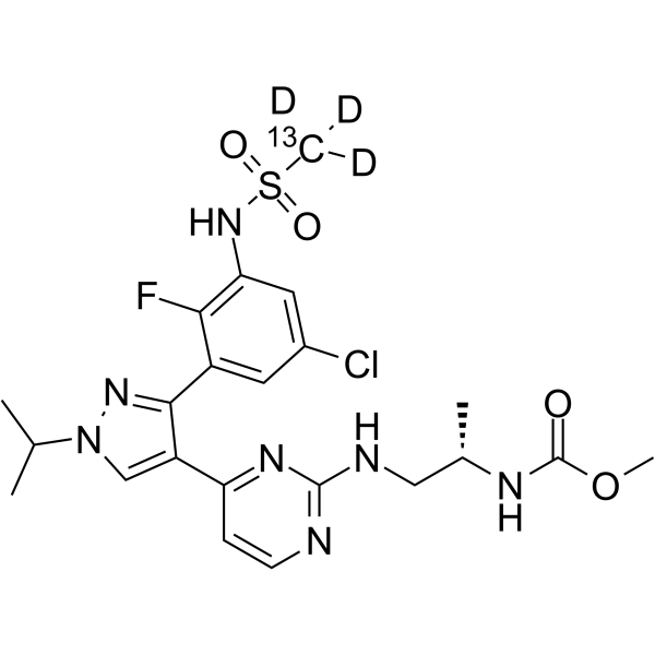 Encorafenib-13C,d3 Chemical Structure Encorafenib-13C,d3(Synonyms: LGX818-13C,d3)