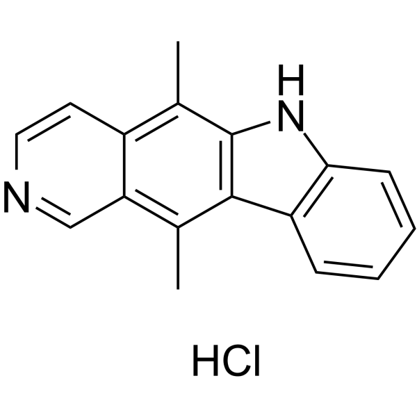 Ellipticine hydrochloride(Synonyms: 玫瑰树碱盐酸盐; NSC 71795 hydrochloride)