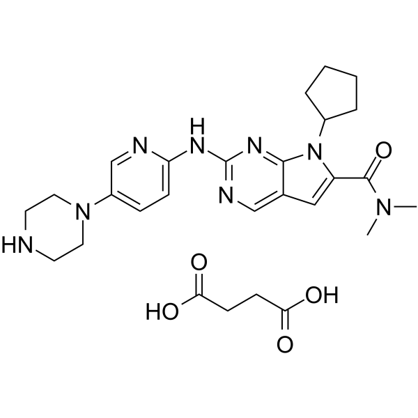 Ribociclib succinate(Synonyms: 瑞博西尼琥珀酸盐; LEE011 succinate)
