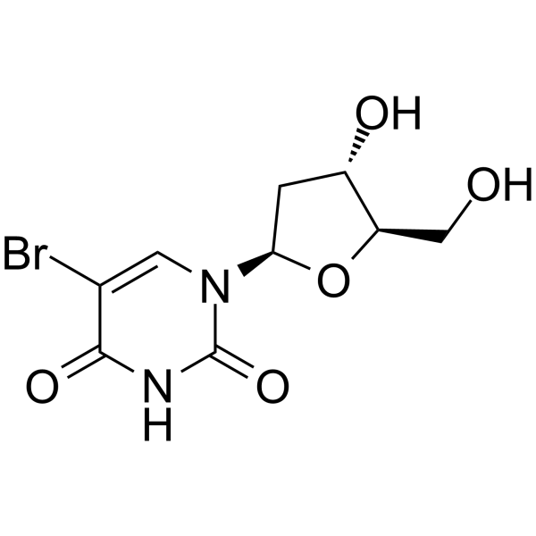 5-BrdU Chemical Structure 5-BrdU(Synonyms: 5-溴脱氧尿嘧啶核苷; BrdU; 5-Bromo-2